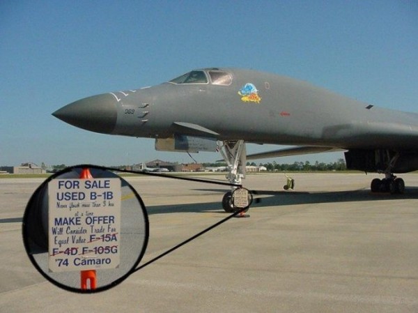 Used B-1B Bomber For Sale - Military humor