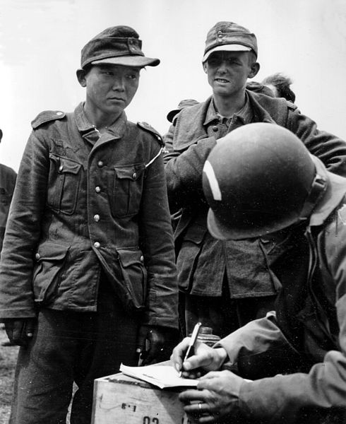 Yang Kyoungjong in Wehrmacht uniform following capture by American paratroopers in June 1944 after D-Day