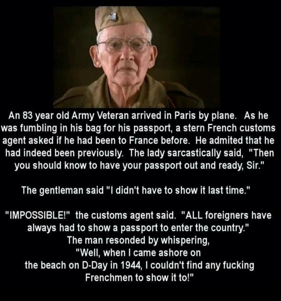 An 83 Years Old Veteran Arrived In Paris By Plane