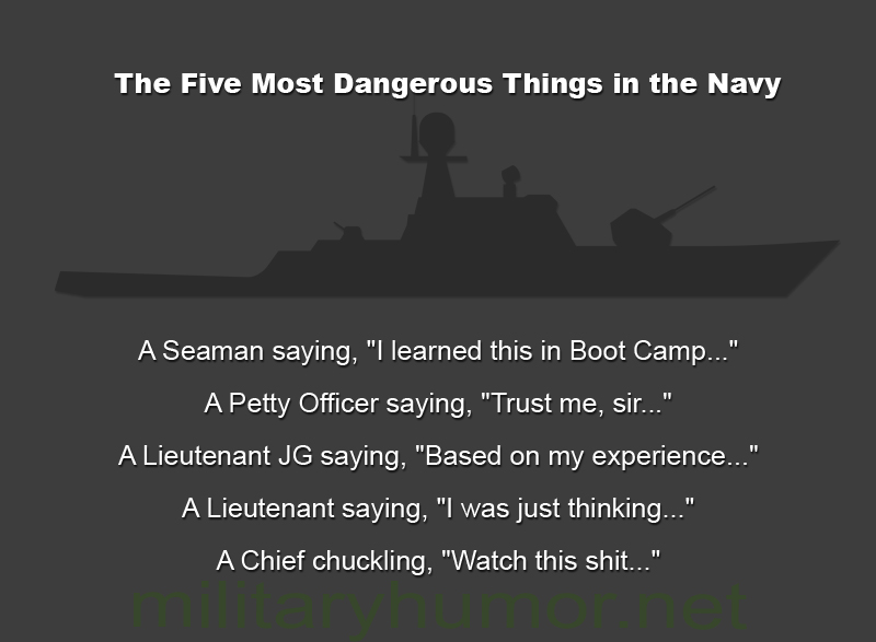 The Five Most Dangerous Things in The Navy