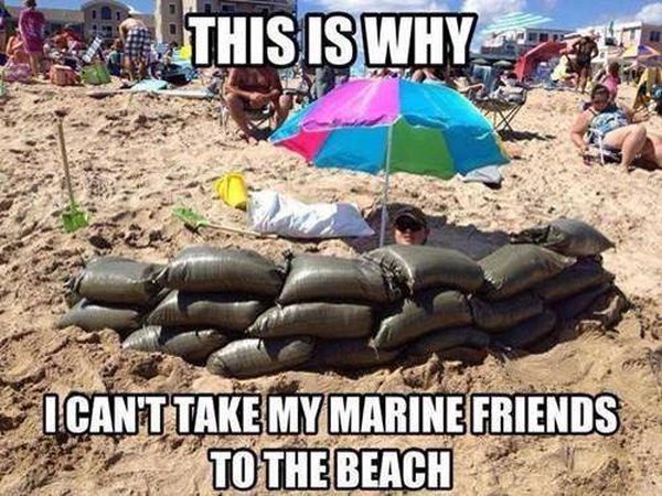 Marine At The Beach