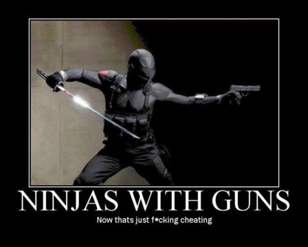Ninjas With Guns - Military Humor