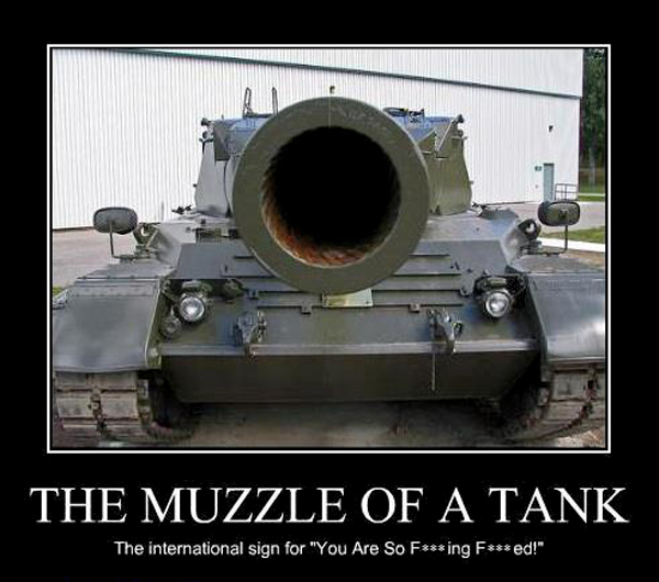 The Muzzle Of A Tank