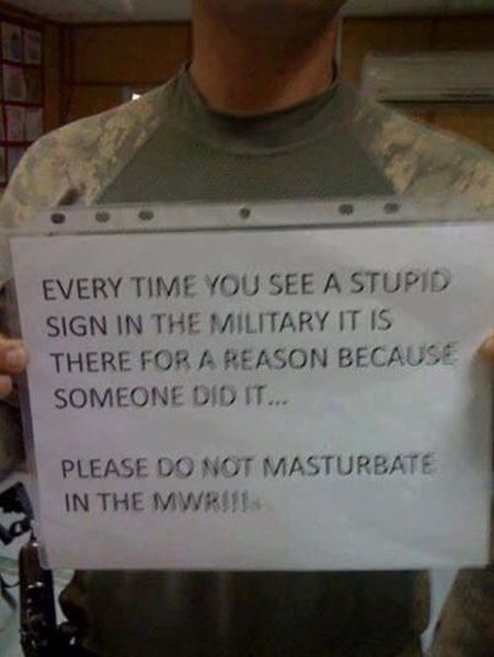 Stupid Military Sign