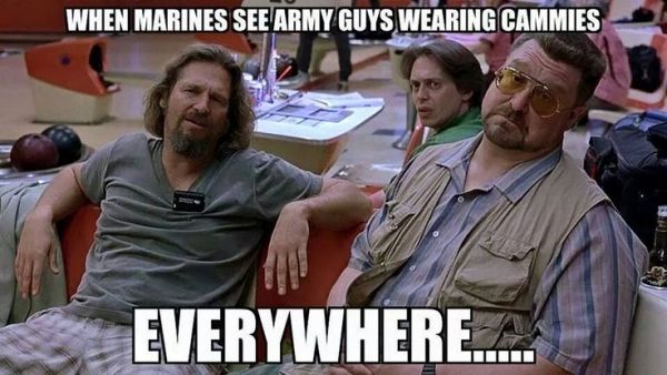 When Marines See Army Guys Wearing Cammies…
