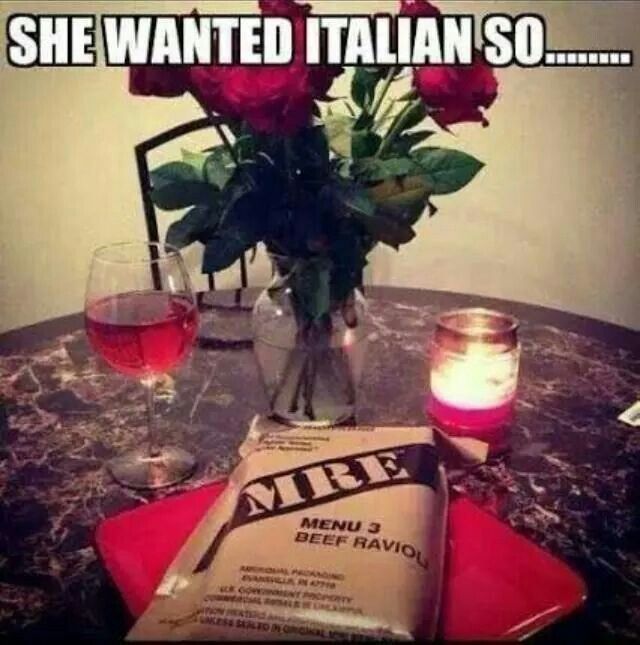 Romantic Dinner Army Style - Military humor