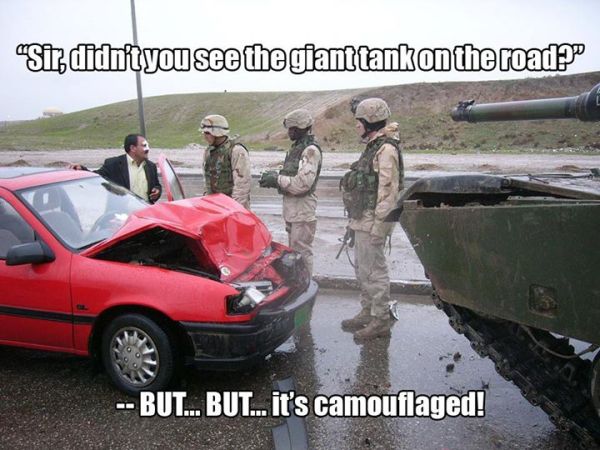 Camouflage Done Right - Military humor