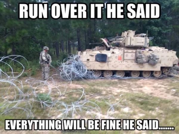 Run Over It He Said - Military humor