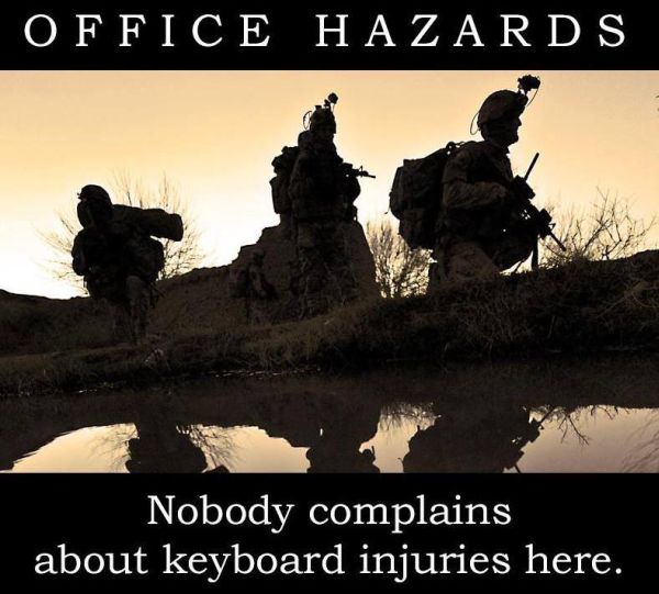 Office Hazards - Military humor