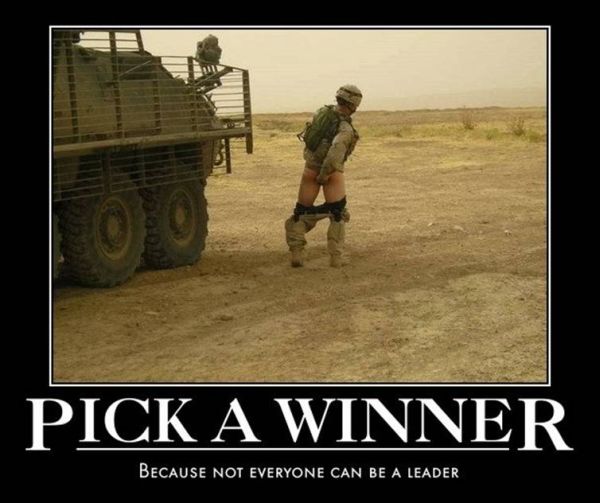 Pick A Winner - Military humor
