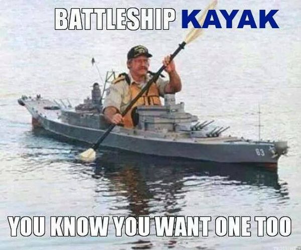 Battleship Kayak - Military humor