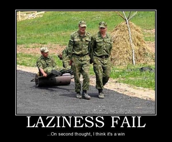 Laziness Fail Military humor