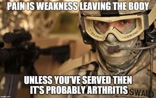 Pain Is Weakness Leaving The Body - Military humor