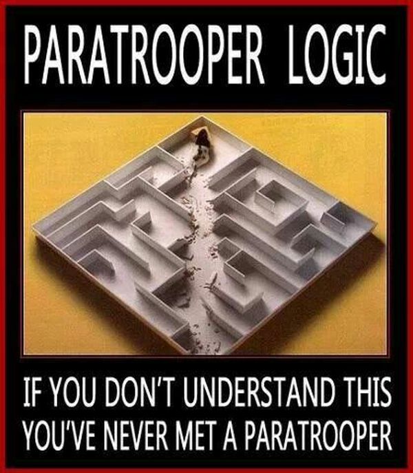 Paratrooper Logic - Military humor