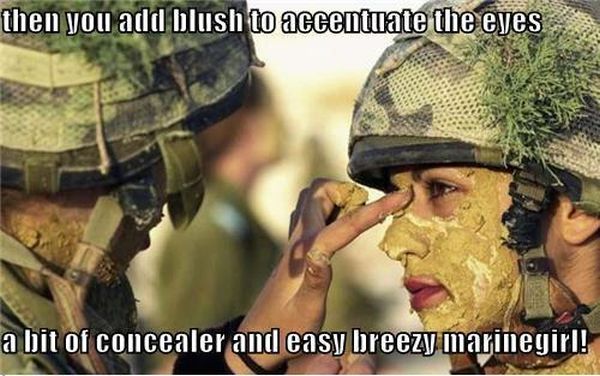 Marine Girl Makeup - Military humor
