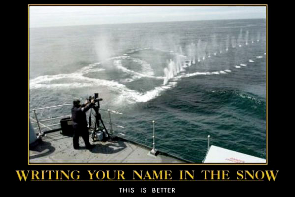Writing Your Name In The Snow - Military humor