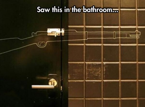Bathroom Art - Military humor