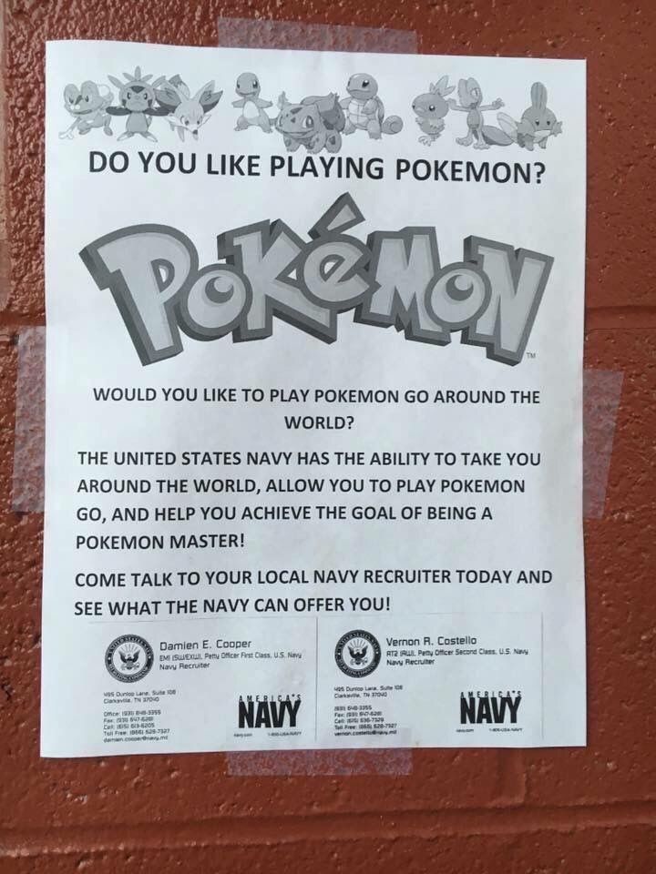 Would You Like To Play Pokemon Go Around The World? - Military humor