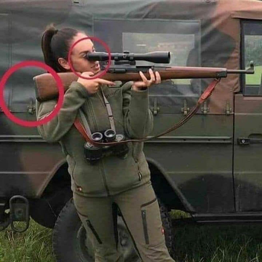 At least she has good trigger discipline