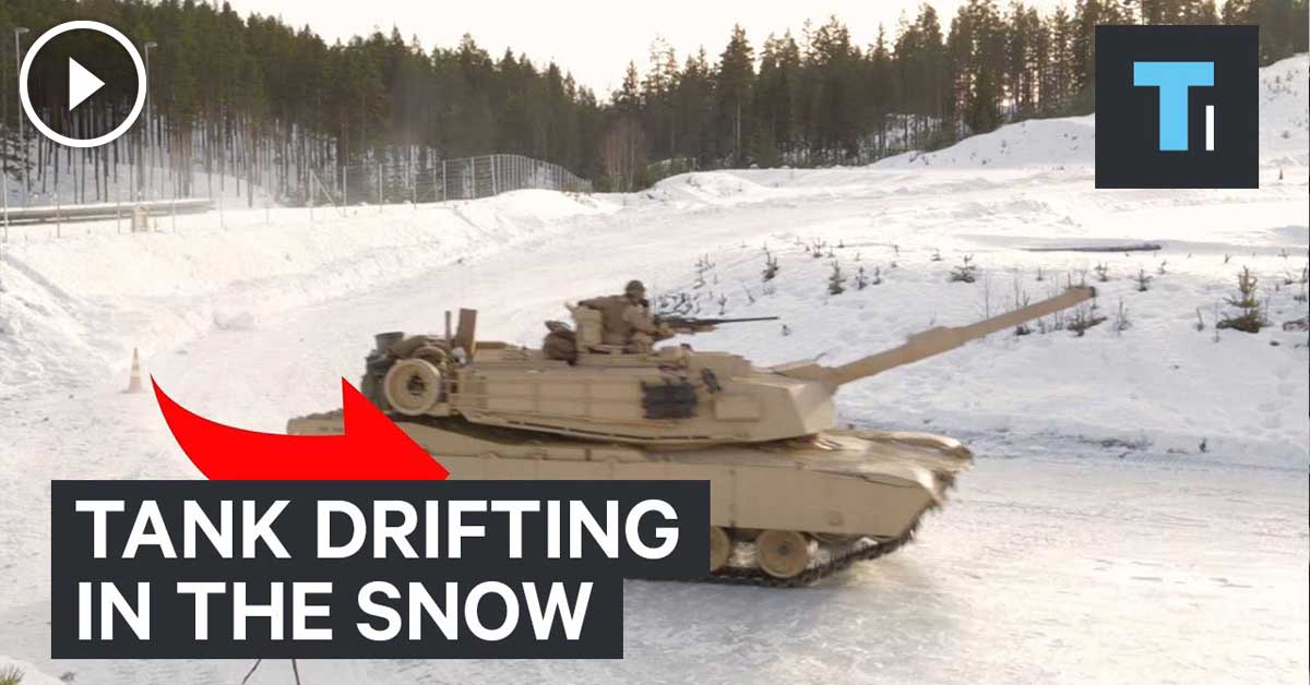 Tank Drifting In The Snow